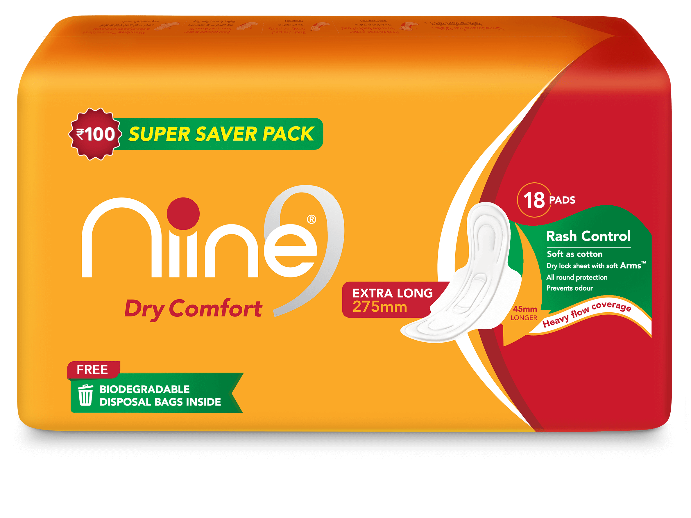 Niine Dry Comfort Extra Long 275mm
